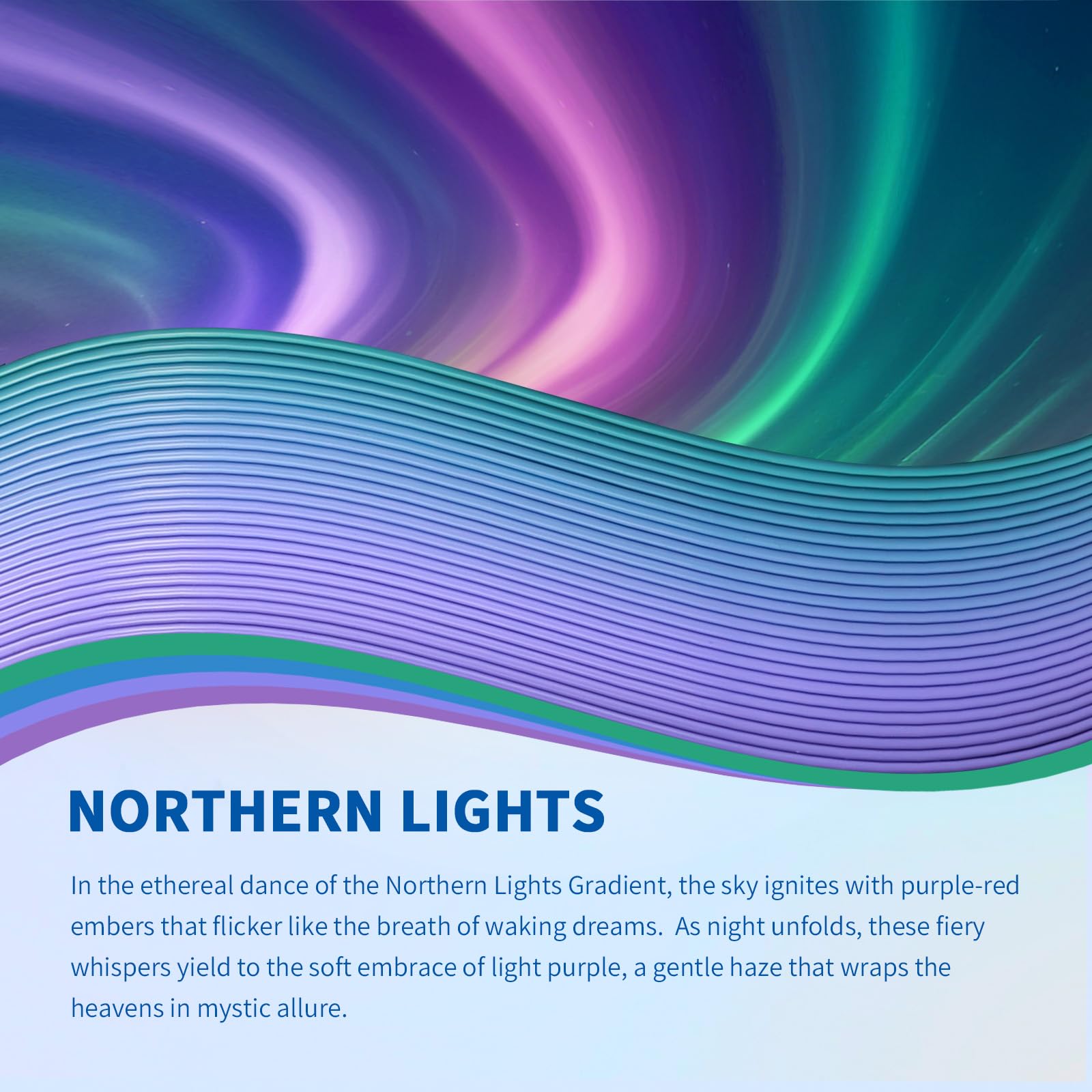 OVERTURE Filamento PLA 1.75mm - Bobina 1kg (2,2lbs) Precisione ±0.02mm, in Cartone Riciclato | Compatibile Stampanti 3D FDM (Northern Lights)