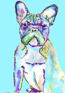 Aquamarine French Bulldog Art, French Bulldog Owner Gift, Frenchie Owner, French Bulldog Art, Dog Wall Art Print, Colorful Dog Decor