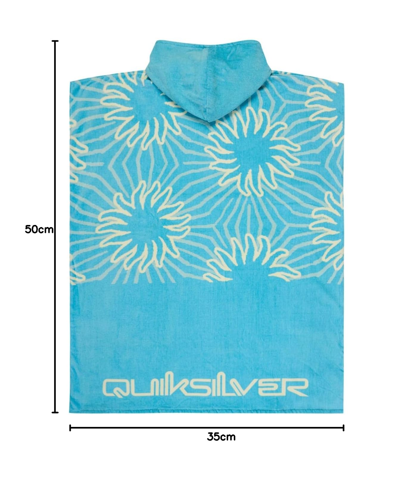 Quiksilver Poncho Wickelhandtuch mit Kapuze für Herren, Blau