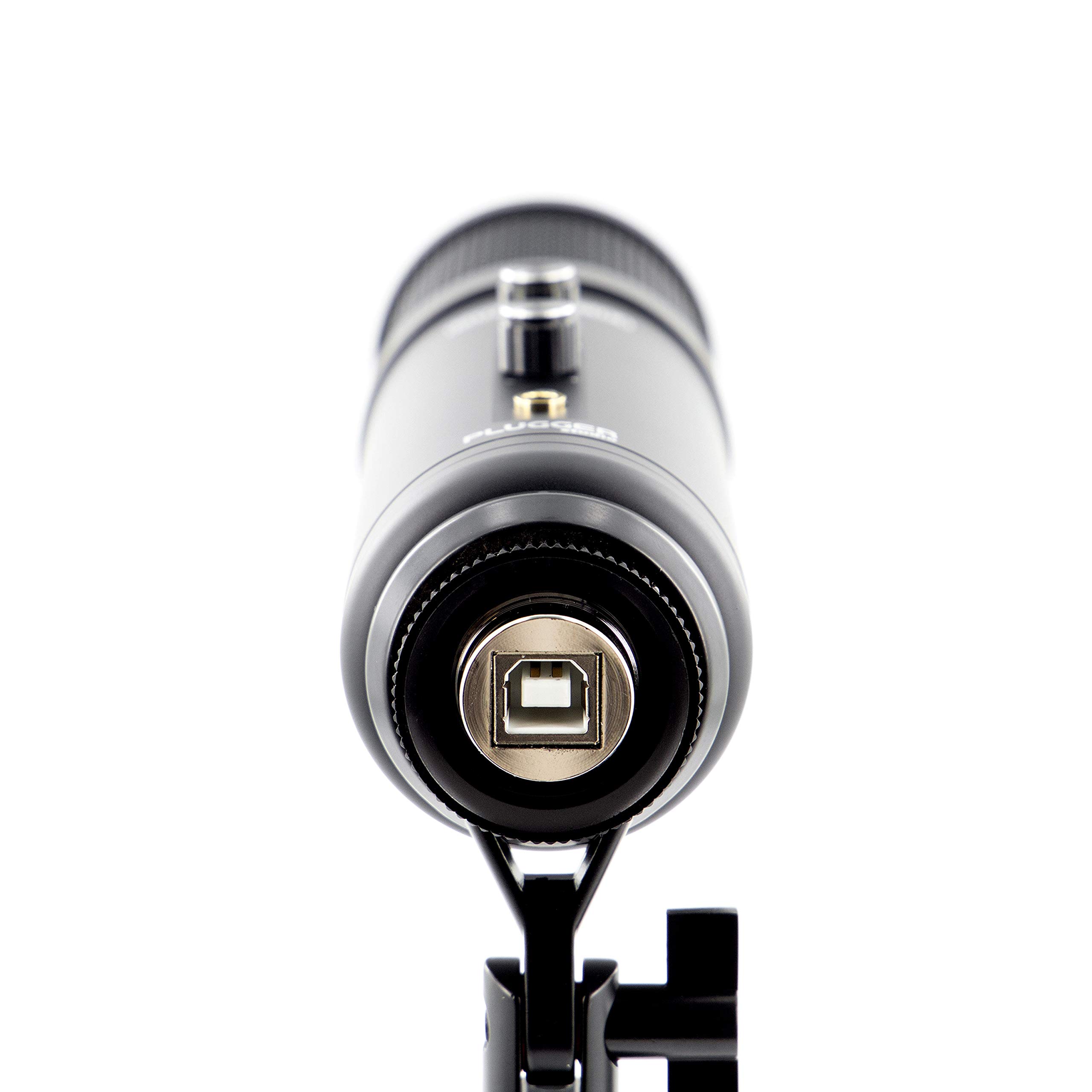 Plugger Microphone condensateur USB professionnel MUSB 30MIX Cardioïde Noir. Streaming Podcast Gaming Enregistrement voix pour ordinateur PC Windows et Mac. Trépied et bonnette inclus. Plug & play.