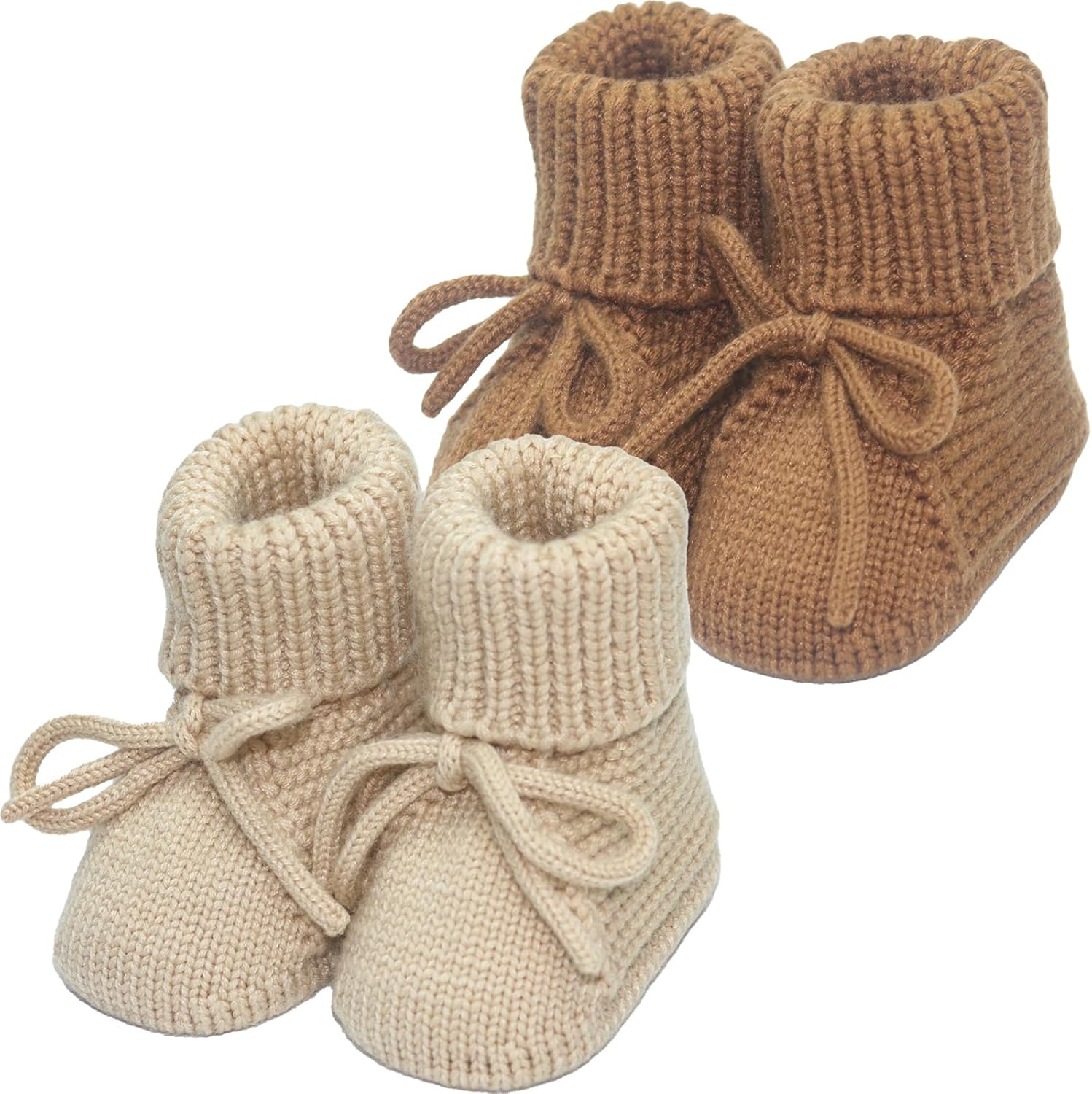 Baby Booties Soft Knitted Newborn Sock Shoes for Infant Boys Girls First Walking 2 Pairs,0-6 Months Baby Booties Soft Knitted Newborn Sock Shoes for Infant Boys Girls First Walking 2 Pairs,0-6 Months