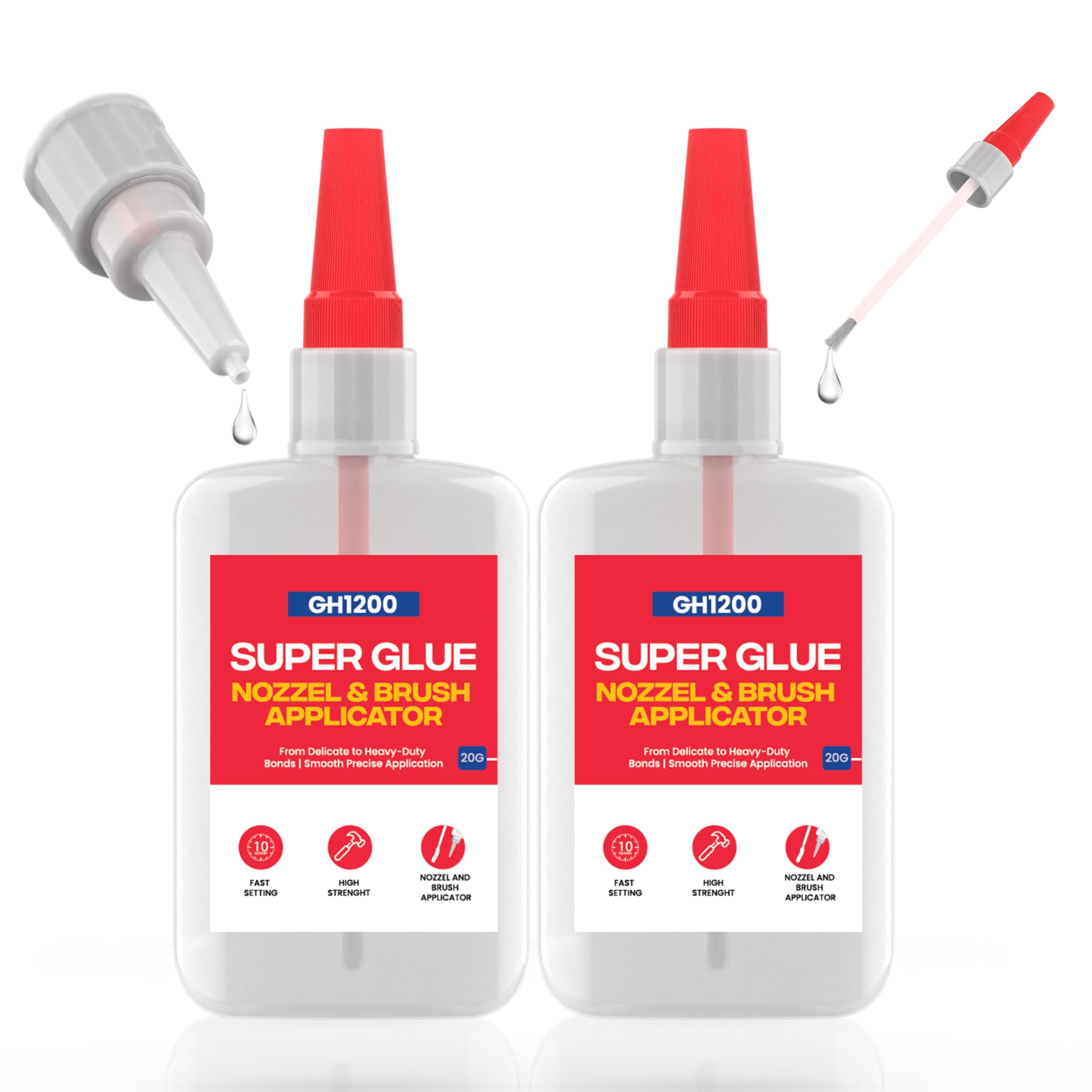 GH1200 Super Glue - Mess-Free Brush Applicator -10 GH1200 Super Glue - Mess-Free Brush Applicator -10