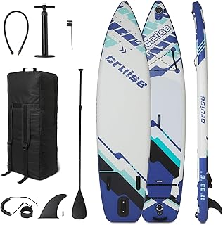 Amazon Basics Stand Up Paddleboard mit komplettem Zubehörset, 335 cm x 84 cm, Blau