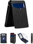 Men Wallet Credit Card Holder, Wallets for Men, Aluminum Minimalist Metal Pop Up Wallet with Durable Expandable Backplate, RFID Blocking, Front Pocket Card Cases, Holds 12+ Cards Plus Cash