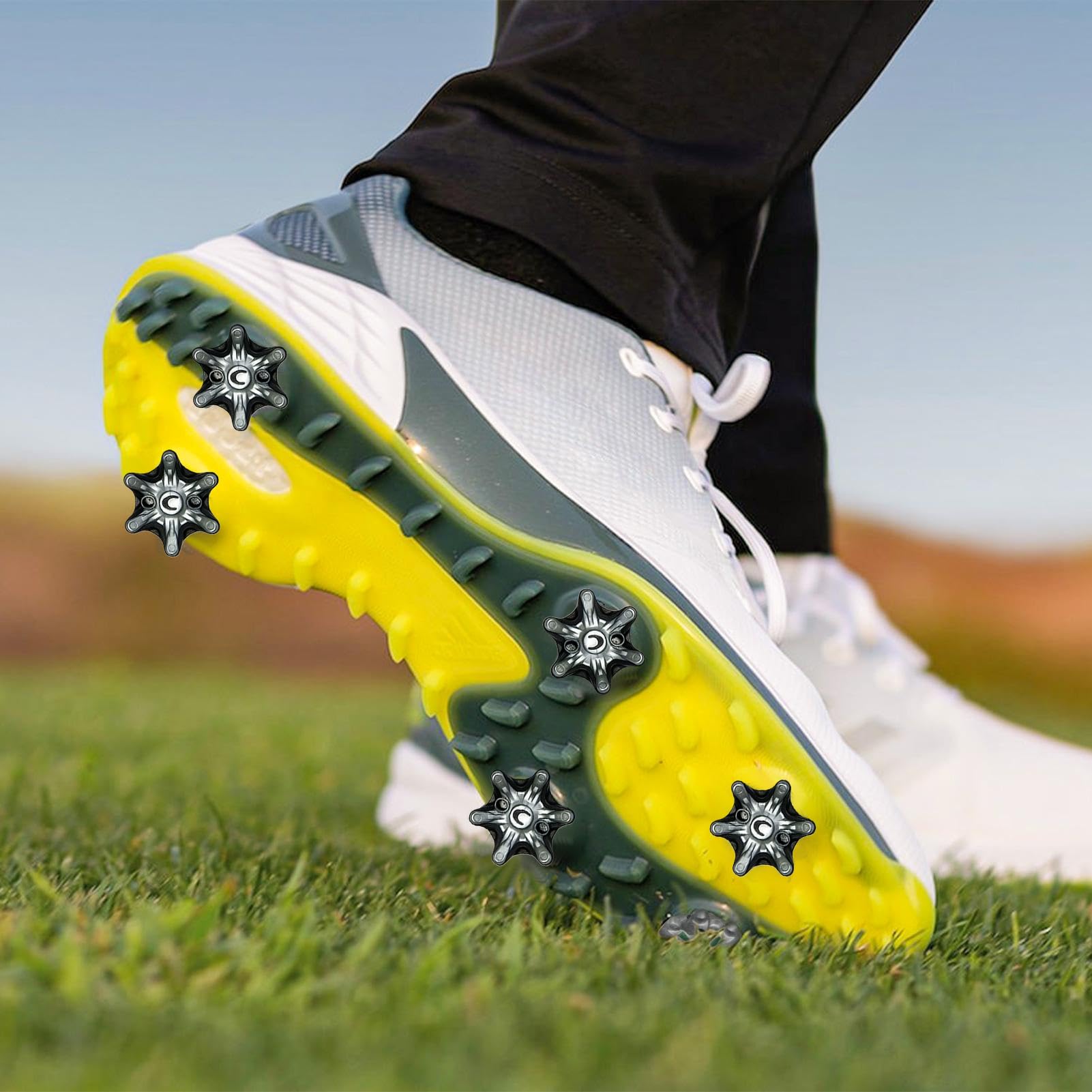 Reemplazo De Tacos De Golf | 18 Piezas De Inserciones De Alto Rendimiento De Rosca Corta, Puntas Duraderas De 1 Pulgada | Juego De Repuesto De Tacos De Golf Con Agarre Estable Para Campos De Jugadores