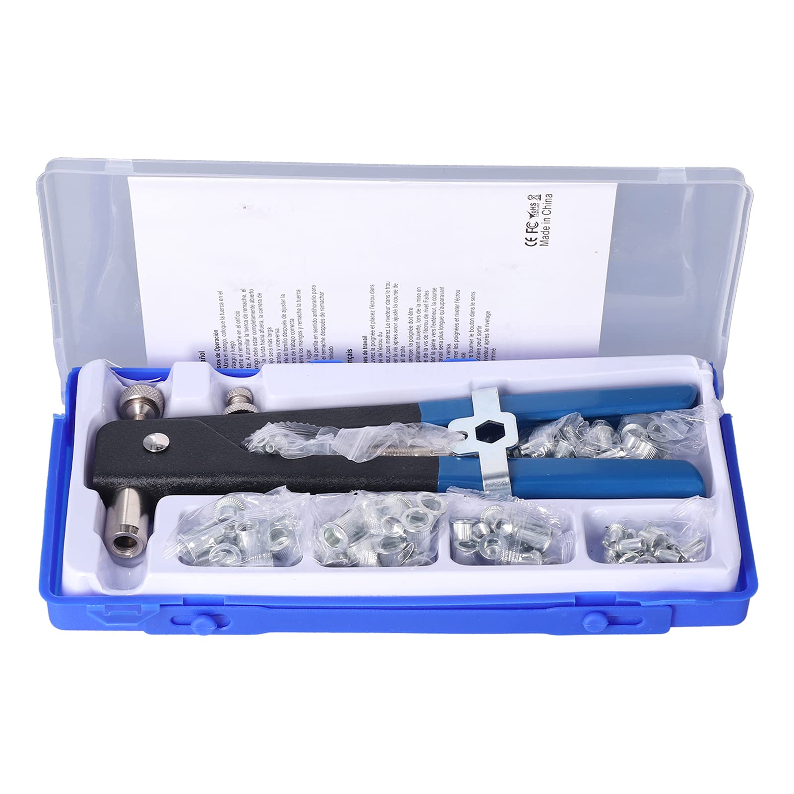 Hyuduo Marteau Riveteuse Manuelle Robustesse, Mâchoires en Acier Inoxydable