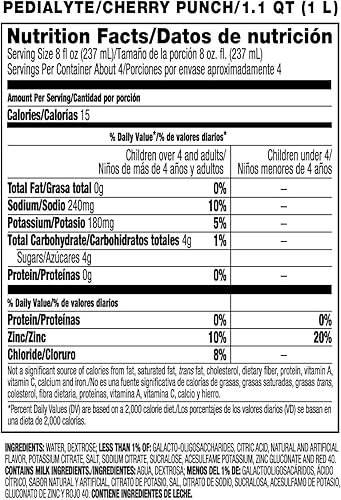 Miniatura 2 de Pedialyte Bebida deportiva de electrolitos para hidratación rápida con 5 electrolitos teclas ponche de frutas 338 onzas líquidas paquete de 4