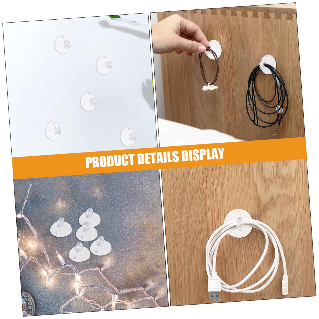 400 Stück Weihnachtslichtclips mit Saugnapf aus Kunststoff Wiederverwendbar für Vinyl und Seitenverkleidungen Geeignet Praktische Aufhängeclips für Lichterketten Außen