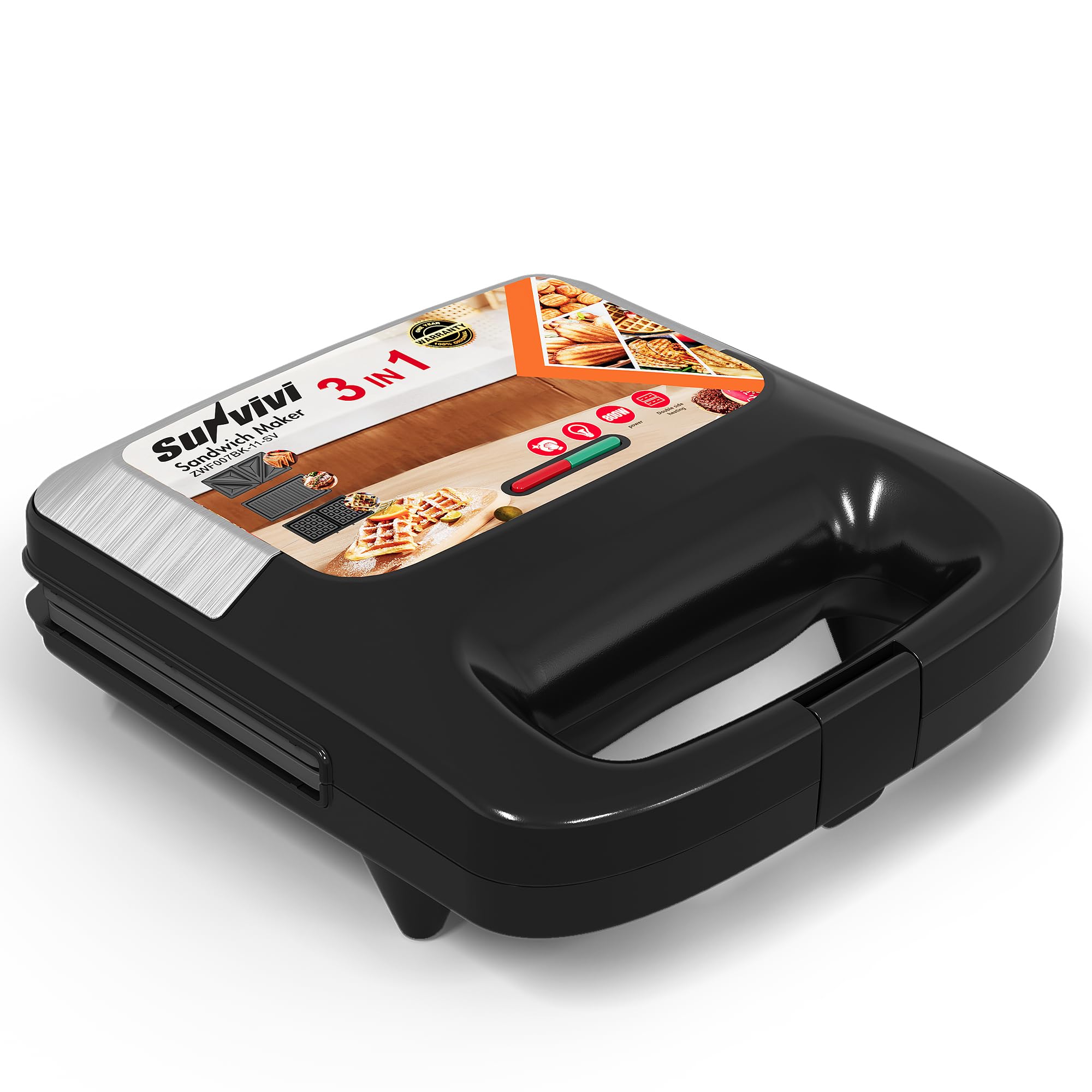 Sunvivi 3-in-1 Sandwich Maker