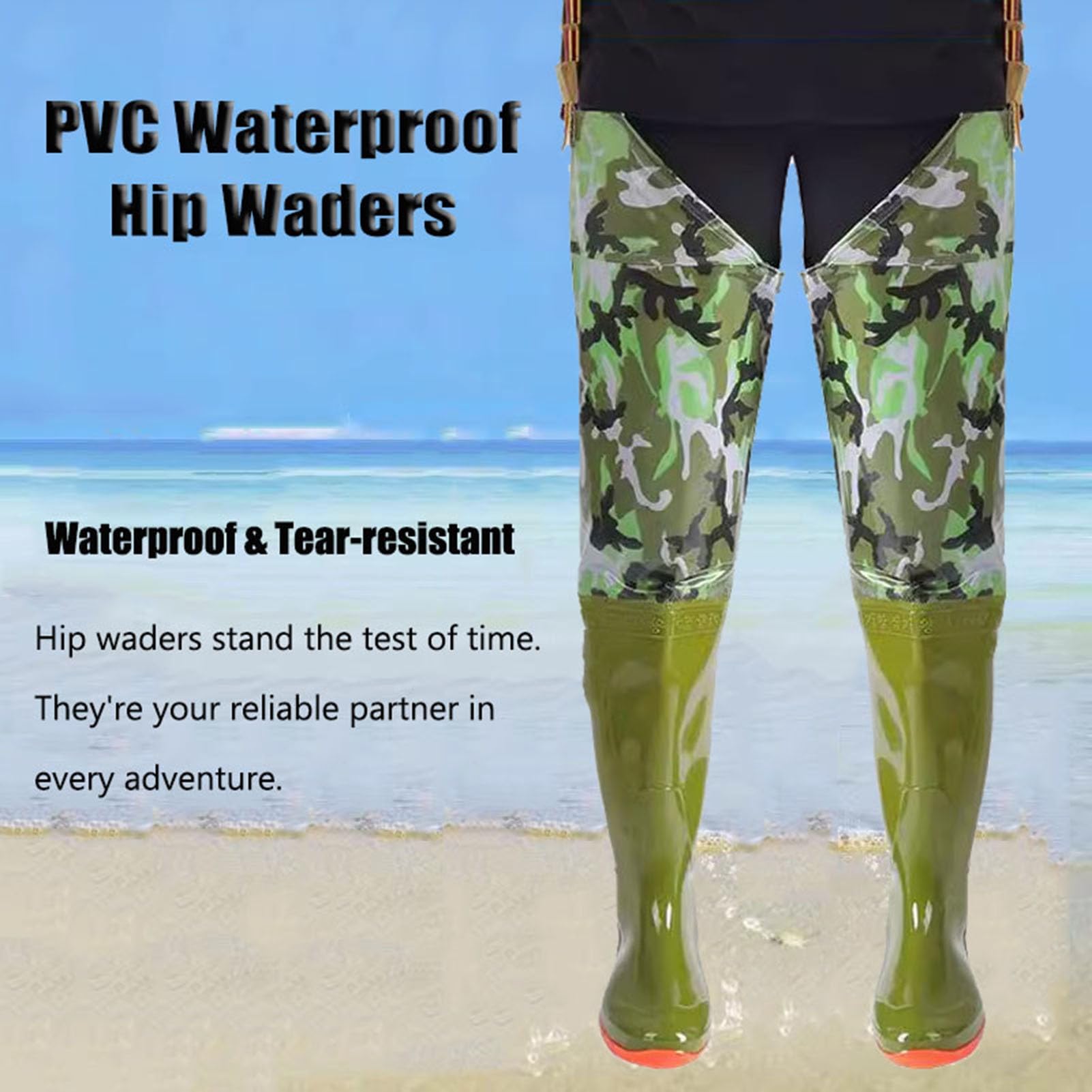 Waders Pesca Stivali da Pesca per Uomo E Donna, Stivali da Pesca con La Mosca, da Pesca, da Caccia, con Suola con Tacchetti E Fibbia Regolabile