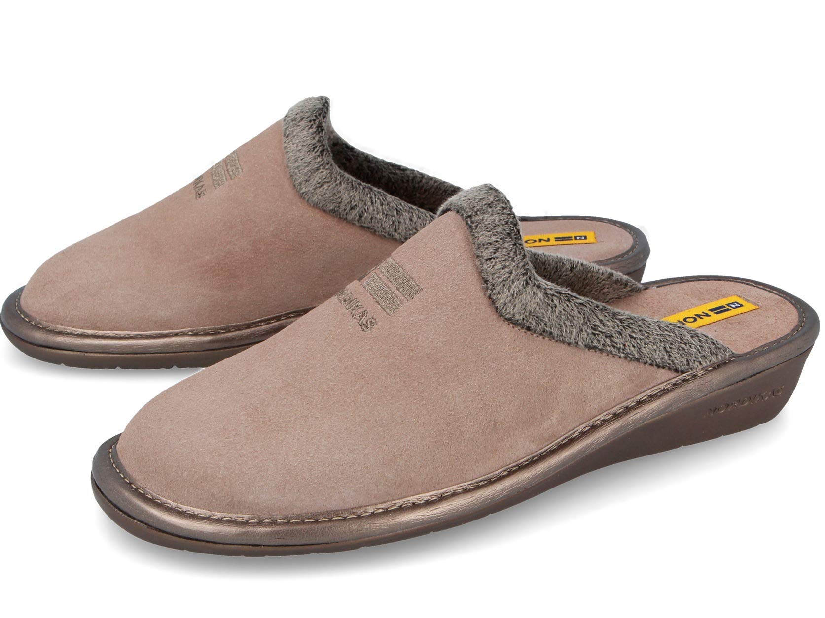 Nordikas Zapatillas Mujer (39, Afelpado Piedra)