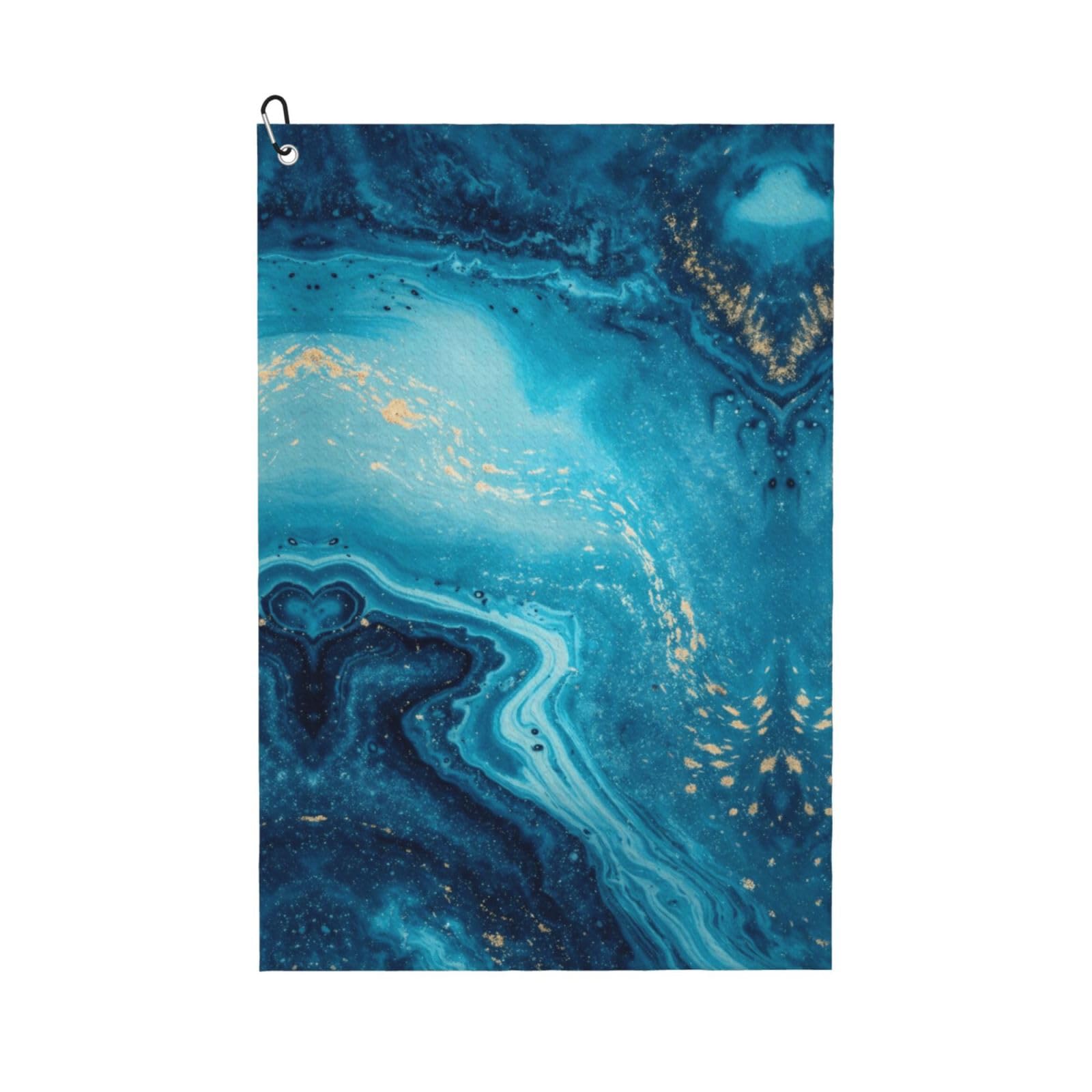 BSDFGSDD Stone Blue Gold Marble Golf Towel 24 x 16 inches