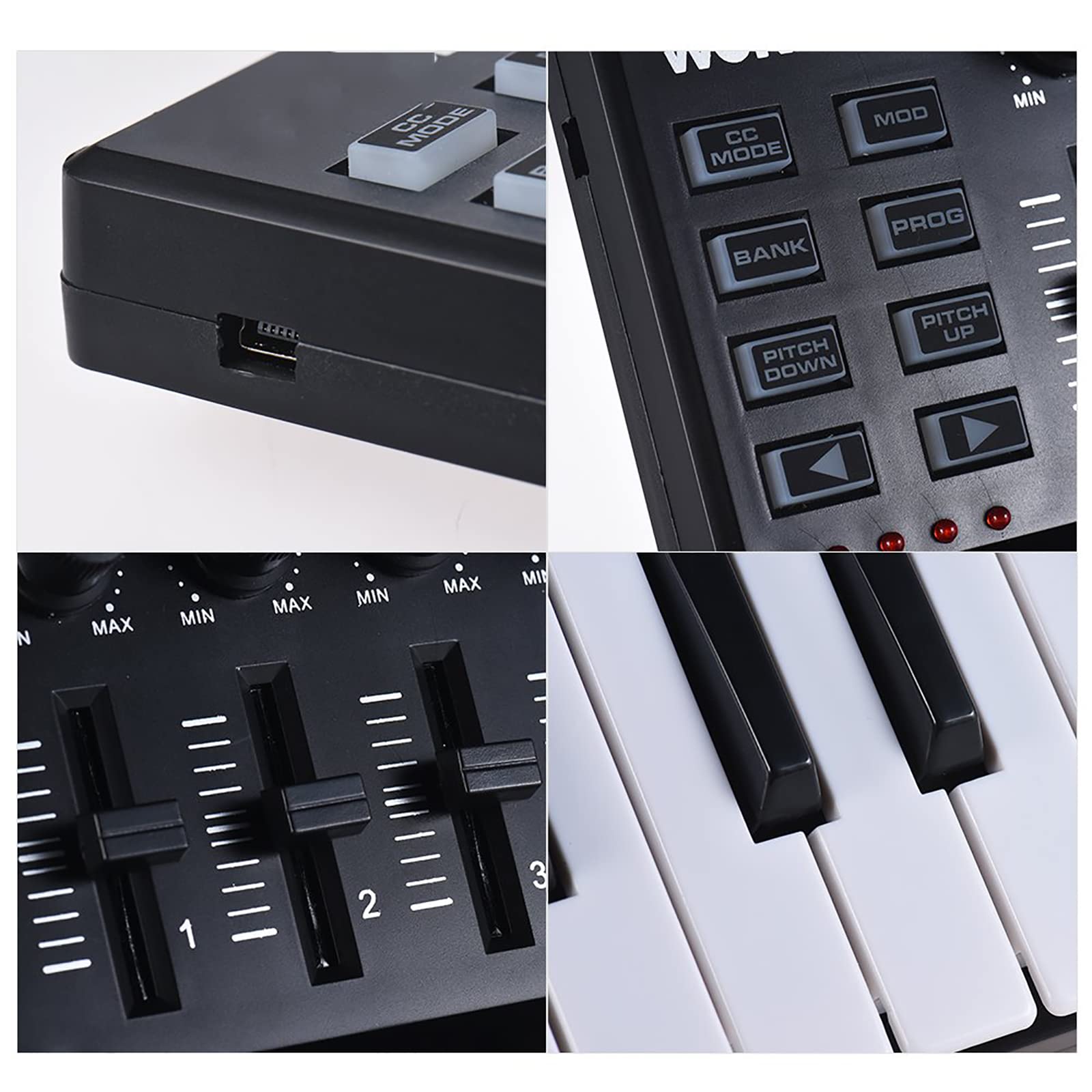 TsoLay Controller Tastiera Midi a 25 Tasti, Controller Midi USB Professionale con 8 Pad Trigger Retroilluminati Colorati, Manopole Rotanti E Software di Produzione Musicale, per Mac E PC
