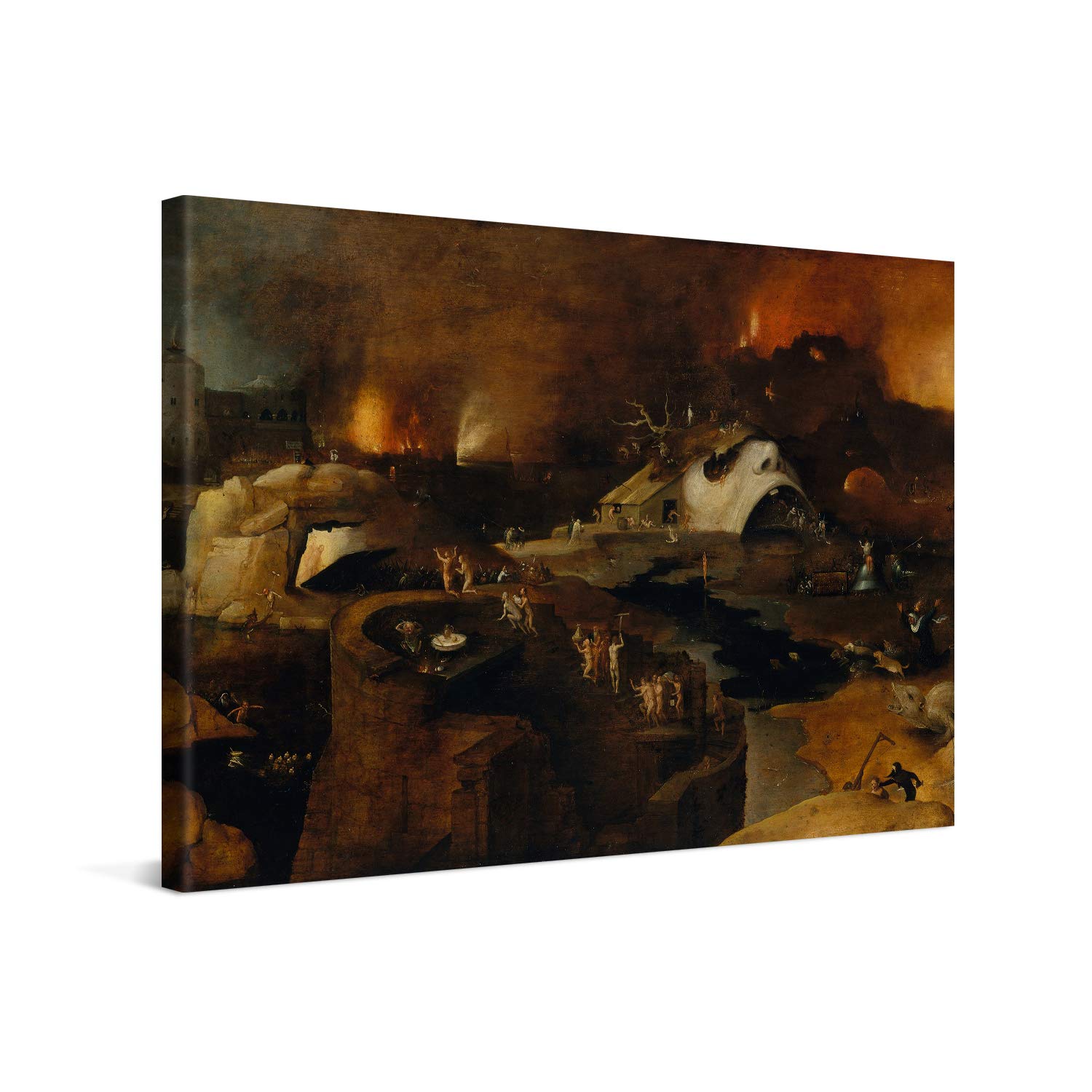 PICANOVA – Christ's Descent into Hell 120x80cm – Premium Canvas Art Print – Canvas Print Wall Art Decor Picture Stretched on Wooden Frame as Gallery Artwork – Classical Art Collection