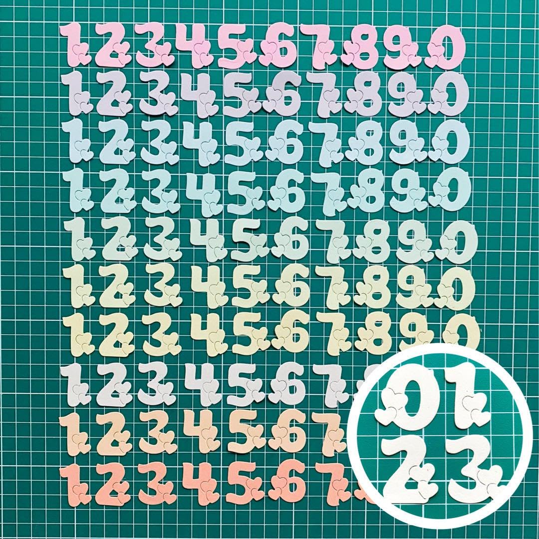 Amazon.co.jp: クラフトパンチ 数字 100枚 ダイカット