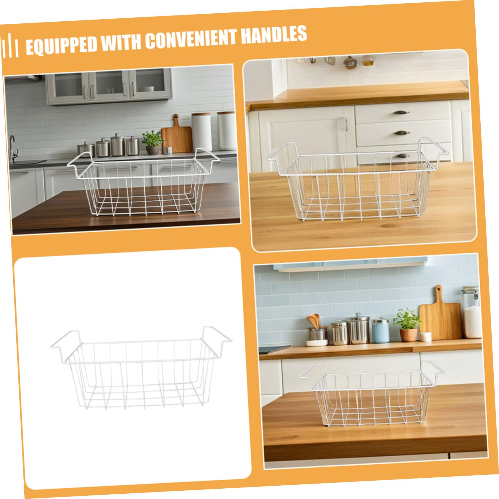 Homoyoyo Gefrierkorb aus Metalldraht Metall Organizer Hängekorb für Gefrierschrank zum Lebensmittelsortieren Belüftet Abnehmbar 41x22x20cm Kühlschrank Aufbewahrung