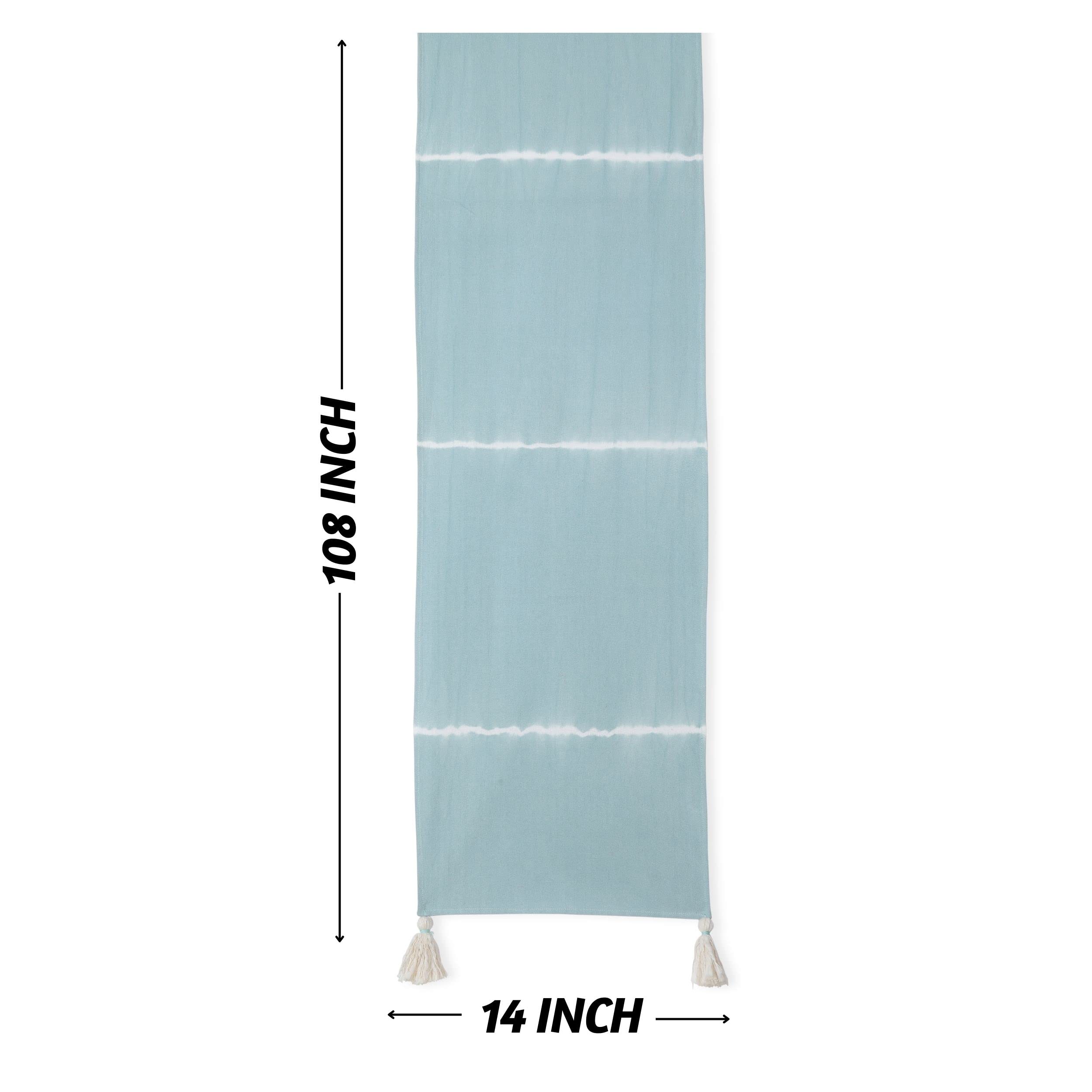 Folkulture Table Runner - Dusty Blue -3