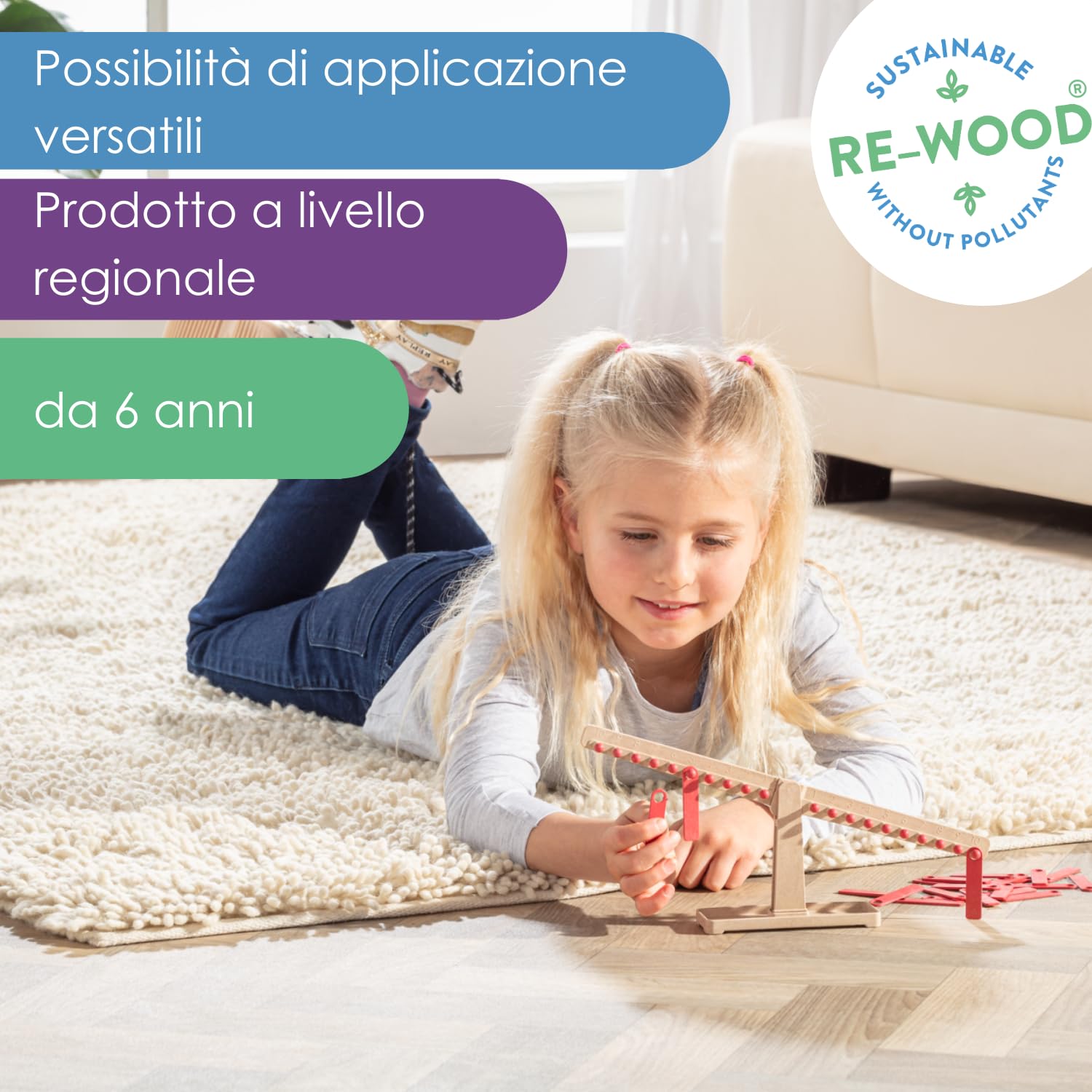 Asticelle da calcolo nei colori della Montessori