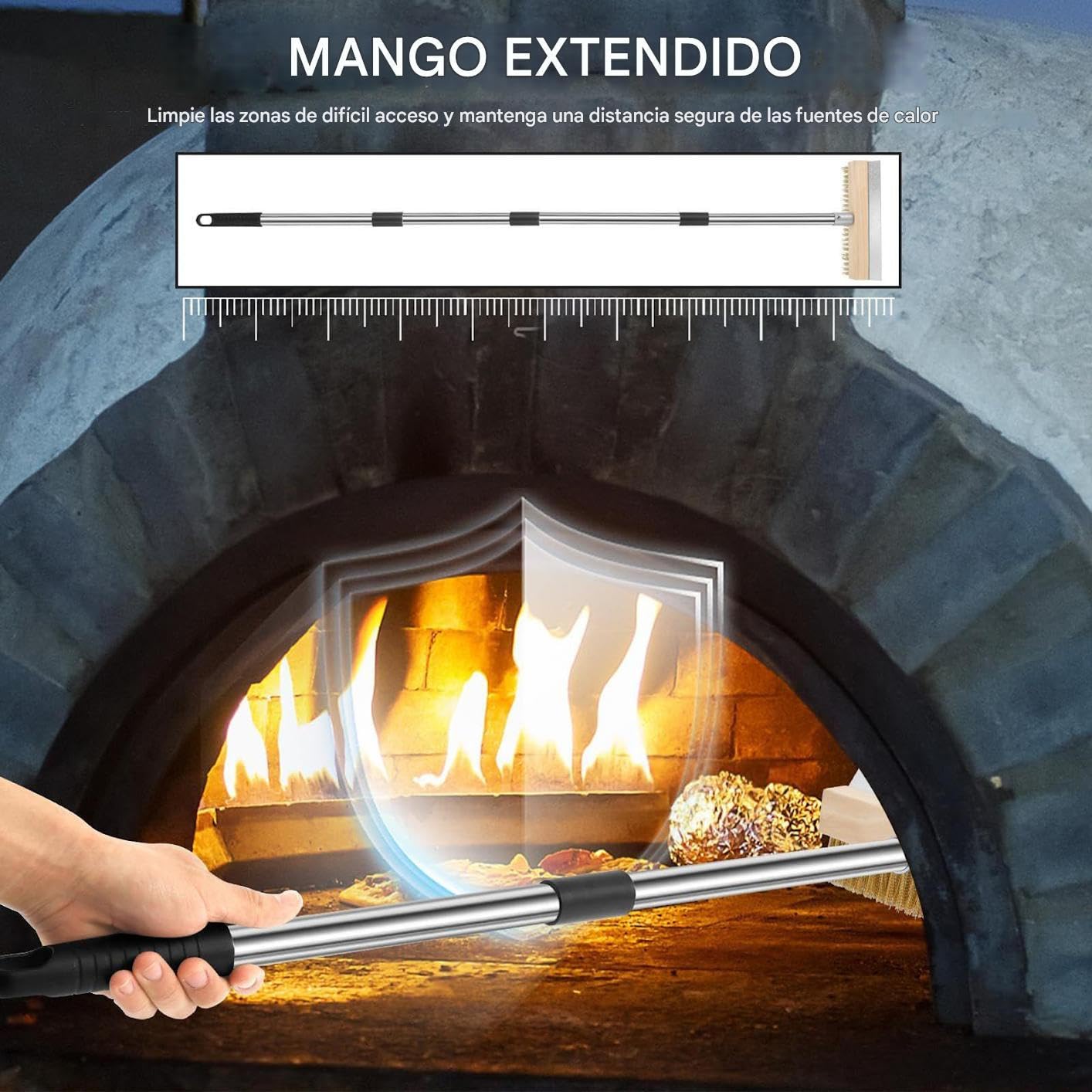 Nettoyeur de pierre à pizza Outil de nettoyage barbecue grill