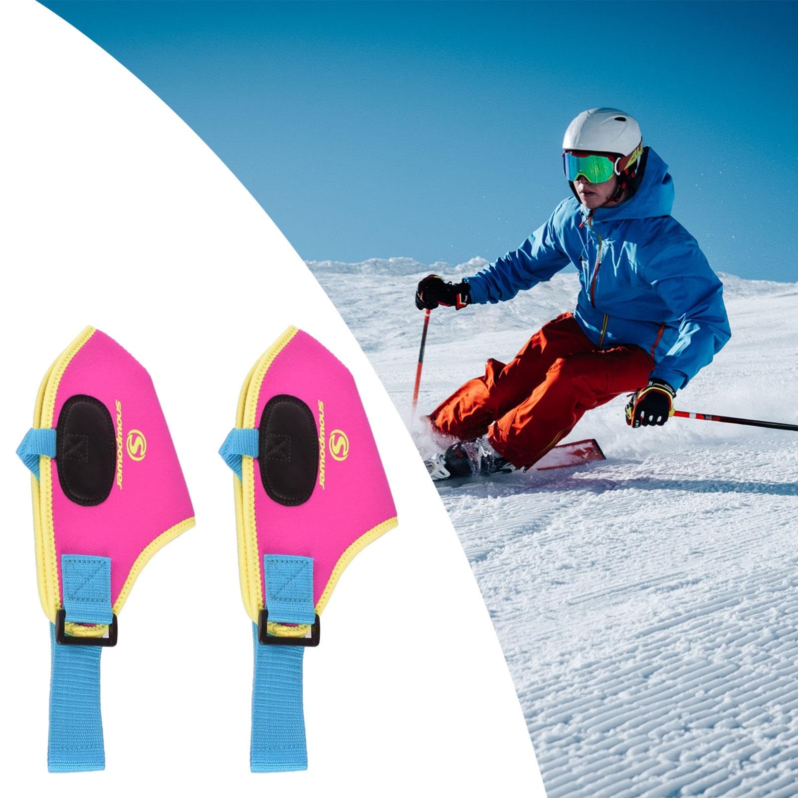 Milageto Fundas para Botas de Esquí Neopreno Cubrebotas Protector Térmico Impermeable Resistente Al Viento Aislante Adecuado para Deportes de Invierno Al Aire