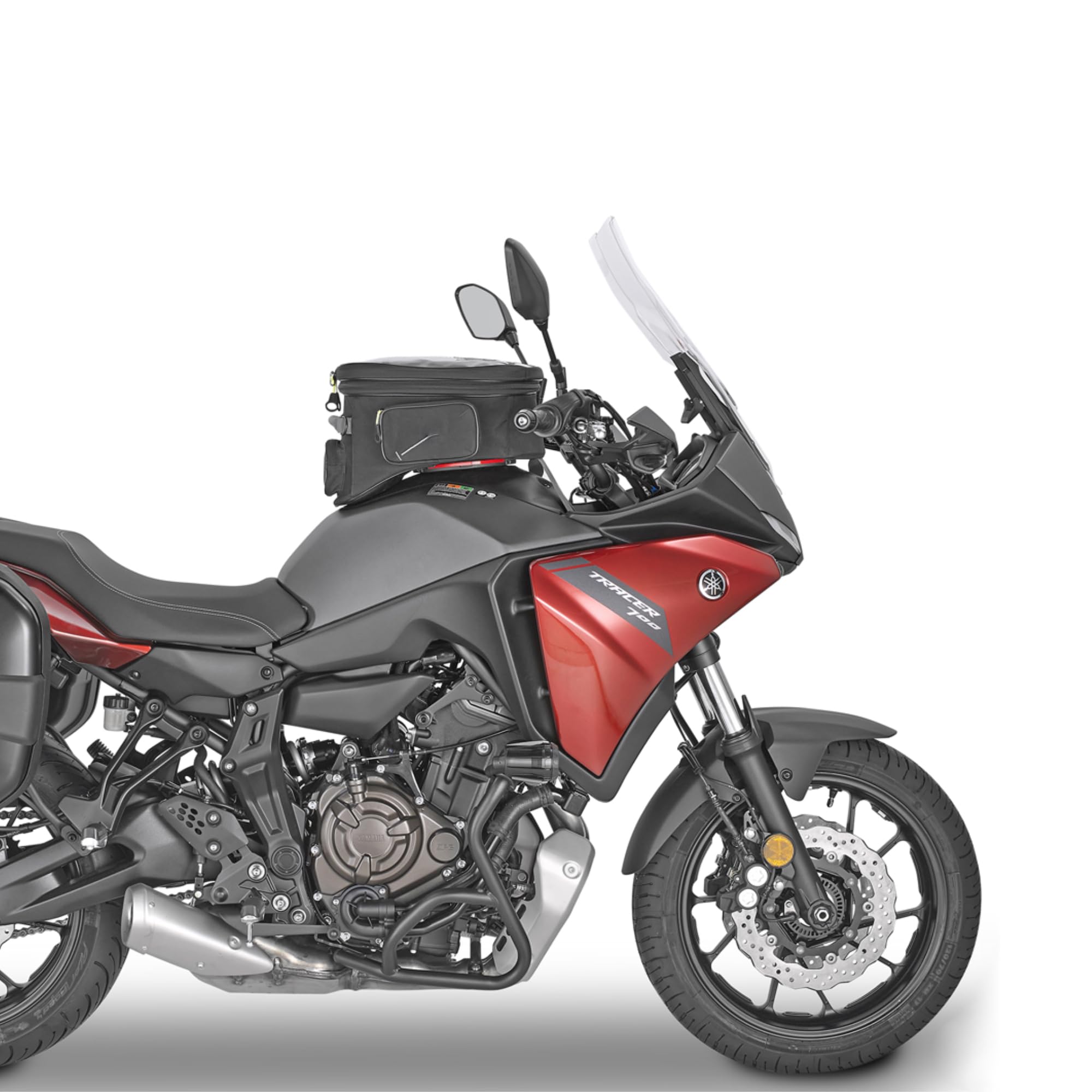 Cupolino Moto Parabrezza Plexiglass JD9 TOURING Fume Chiaro COMPATIBILE CON YAMAHA TRACER 7 2020-2024