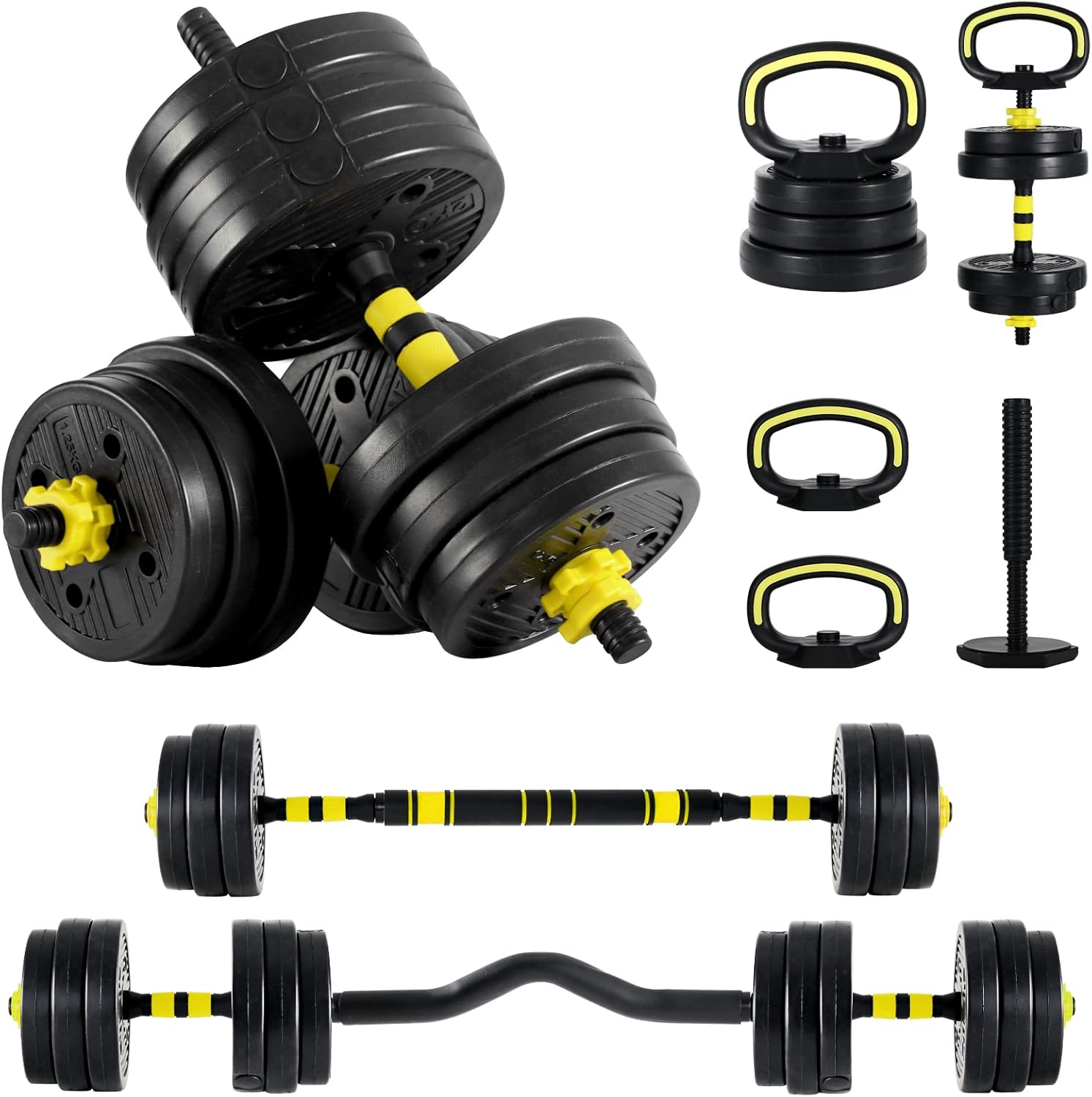 ER KANG 4-in-1 Adjustable Dumbbell Barbell Bahrain Ubuy