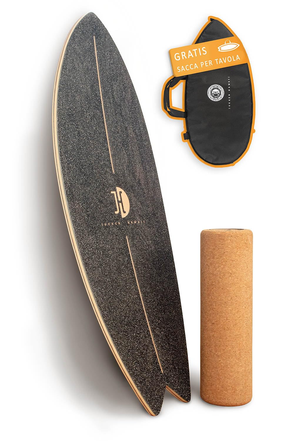 JUCKER HAWAII Balance Board Ocean Rocker - Tavola di Equilibrio Balance Board in legno – Surf Balance Board di equilibrio per bambini e adulti