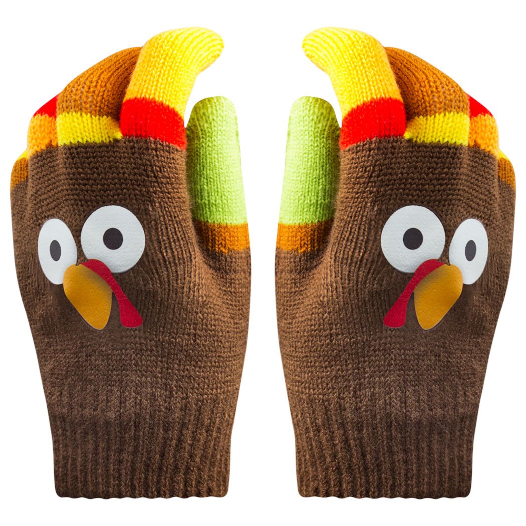 ChalkTalkSPORTS Run Now Gobble Later Running Turkey Gloves - Thanksgiving Turkey Trot Gear - Image 5