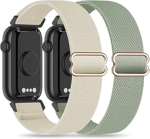 Miniatura 10 de Paquete de 2 bandas elásticas de nailon de 0.63 pulgadas compatibles con FITVII HM08/MorePro HM08/Amzhero-Runfit D26/KALINCO Slim Fitness Tracker