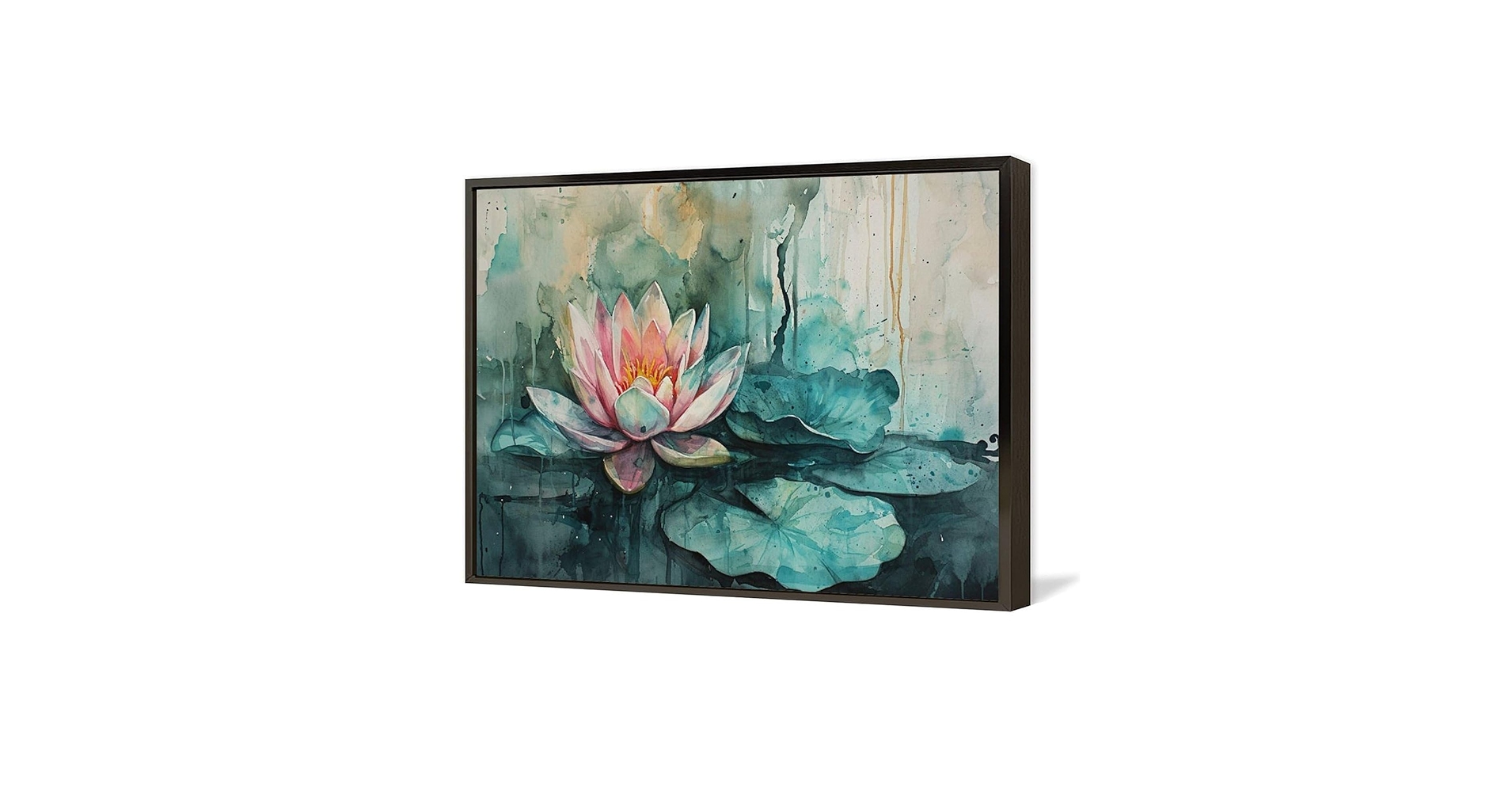 蓮の花 原画 絵画 額縁付き アート インテリア 蓮の花 原画 絵画 額縁付き アート インテリア Amazon.co.jp