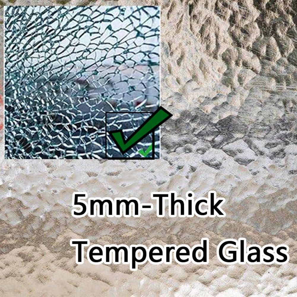 Ventanas Redondas Giratorias Ventiladas con Vidrio Templado | Ventanas Correderas Giratorias 360° Recambio con Manilla, Cuarto de Baño Cocina Dormitorio Salón(70cm(28in))