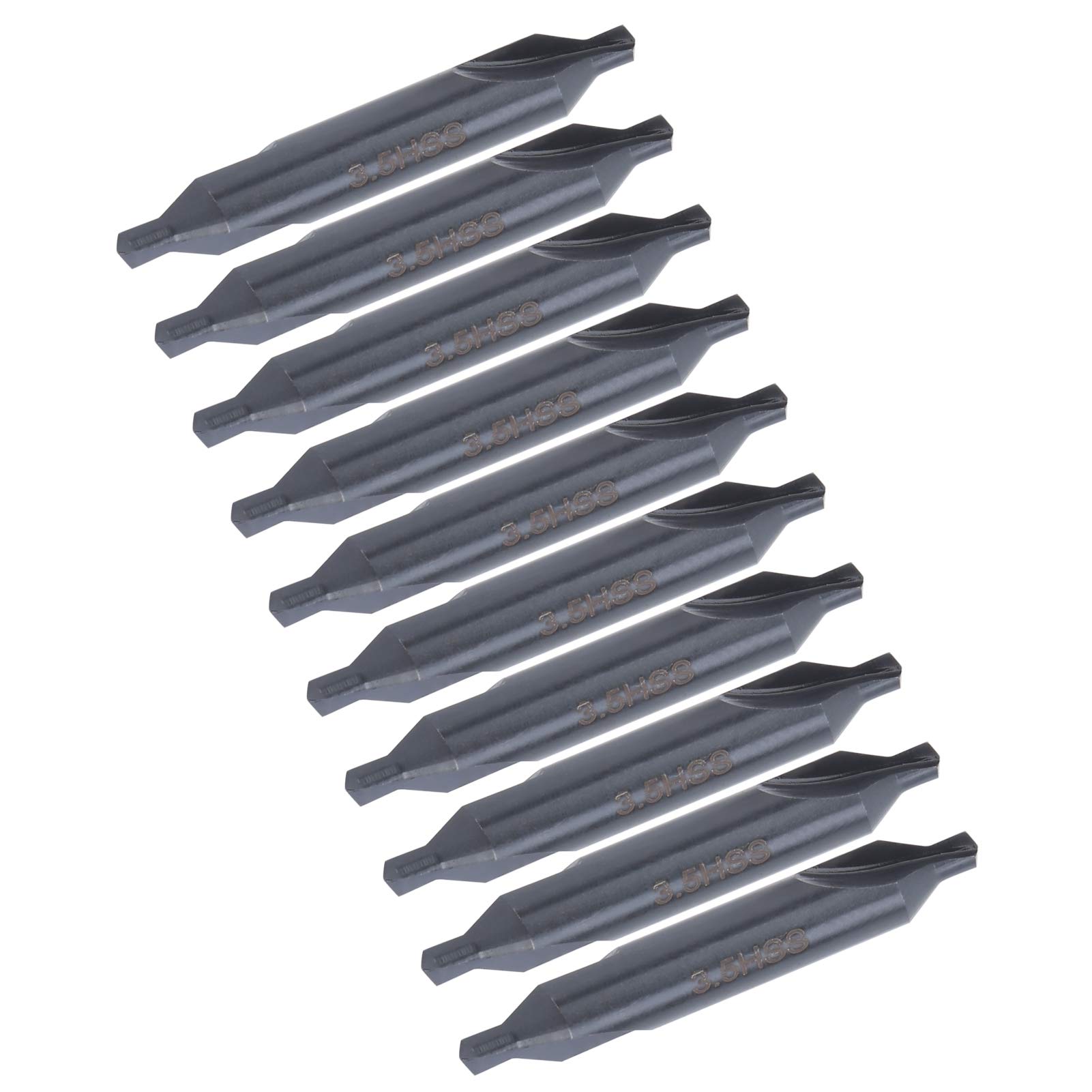 10 pièces 3.5mm embout de centrage de type A HSS forets centraux outil de traitement industriel pour le positionnement en spirale tout-terrain en acier inoxydable