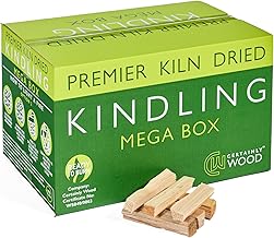 Certainly Wood Kiln Dried British Kindling Mega Box - Natural Firelighters For Woodburning Stove, Log Burner, Open Fire Pit, Camping BBQ Pizza Oven. Fire Starters - 10KG (1 Mega Box)