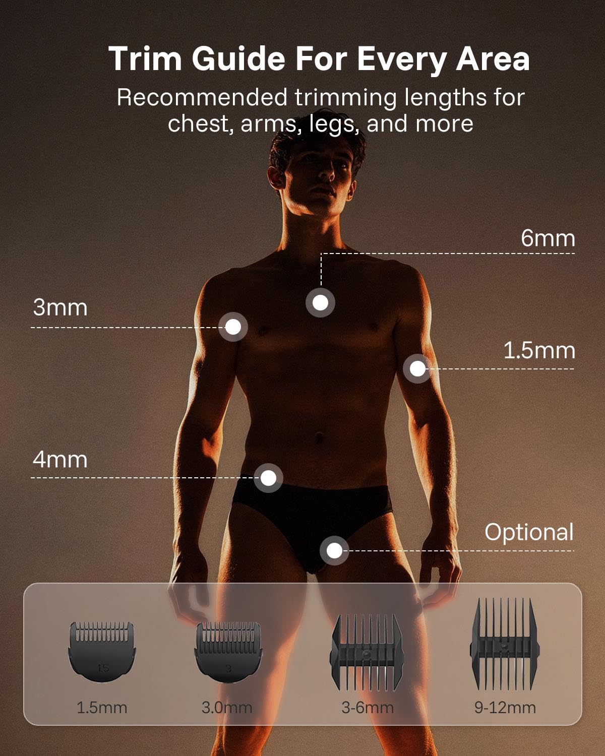 MANSPOT Electric Groin Hair Trimmer Hair Finishing Trimmers, Men's Shaving & Grooming Sets Kit with 4 Guards and Replaceable Ceramic Blade Heads,Waterproof Wet/Dry Trimmer,90 Minutes Shaving Tools: Gold