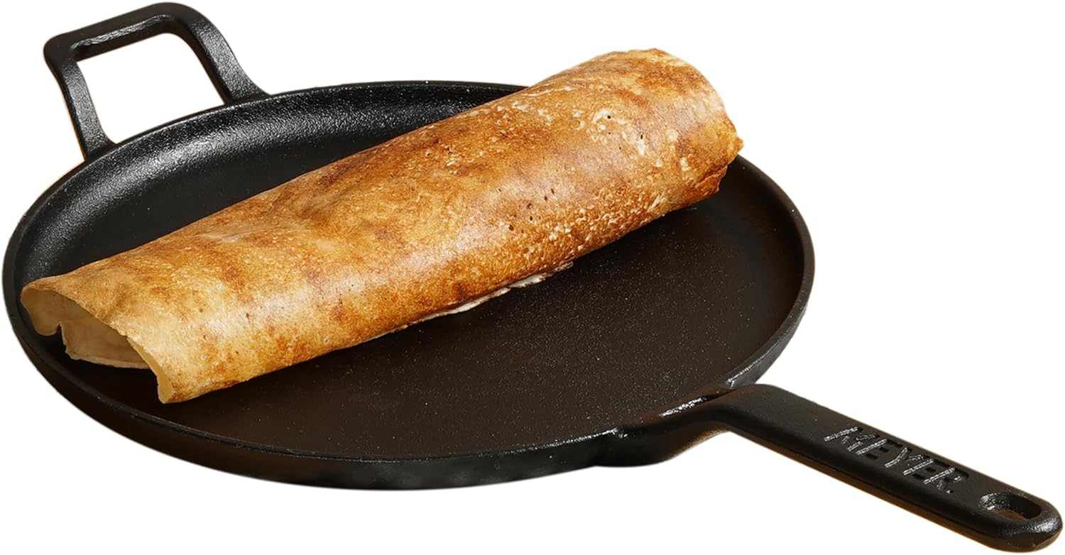 Meyer Cast Iron 28cm Flat Tawa Pan Meyer Cast Iron 28cm Flat Tawa Pan