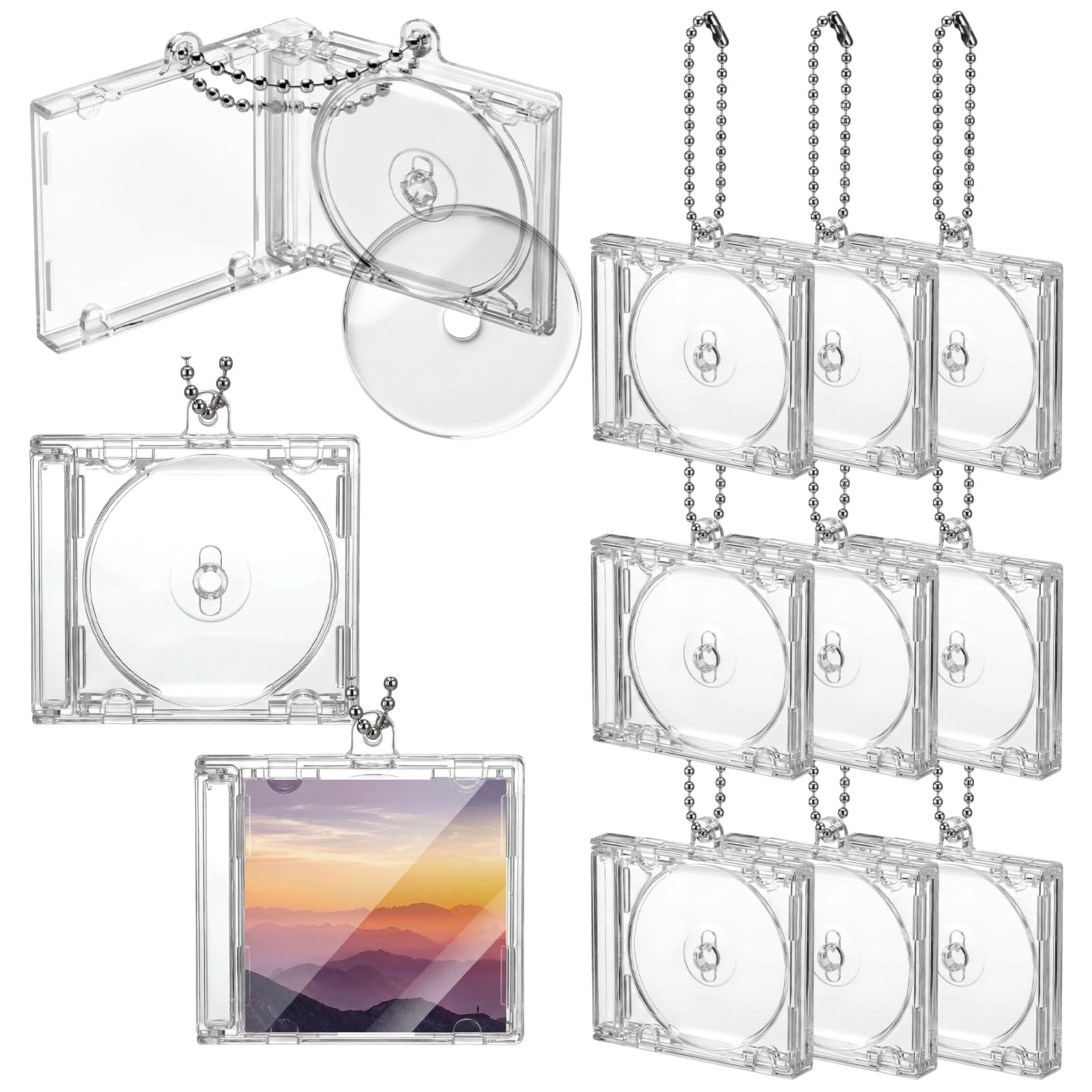 Photo 1 of Misdary 10-Pack Mini CD Jewel Case Keychains