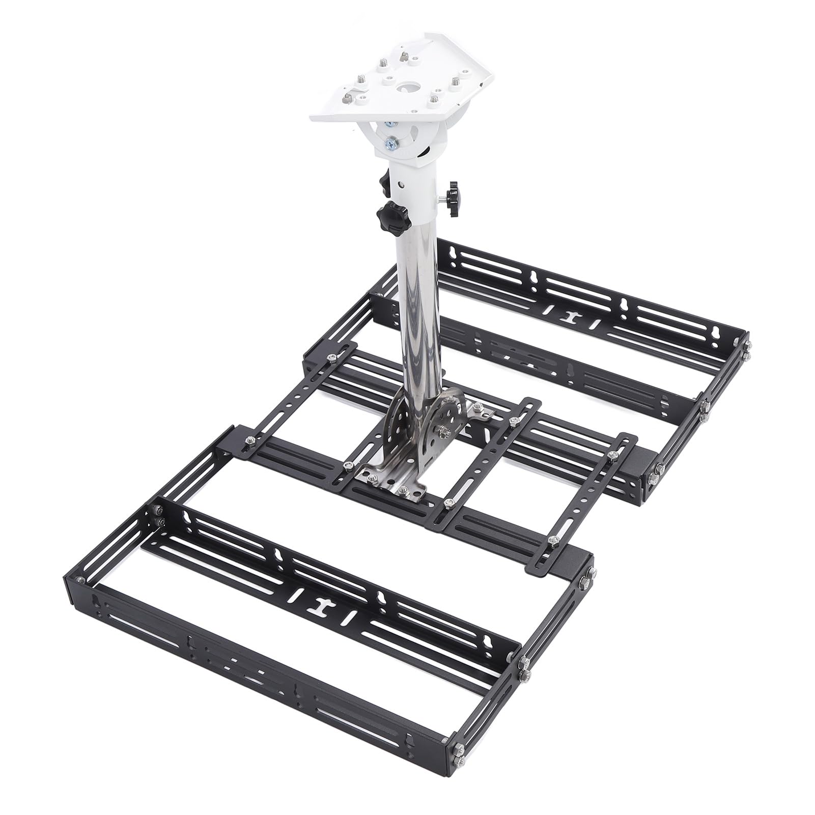 Topiky Soporte de Techo Rectangular para Mini Antena, Giratorio de 360 ​​Grados, Inclinación de 160 Grados, Kit de Montaje Ajustable No Penetrante, Soporte de Antena Satelital Ajustable con Acero