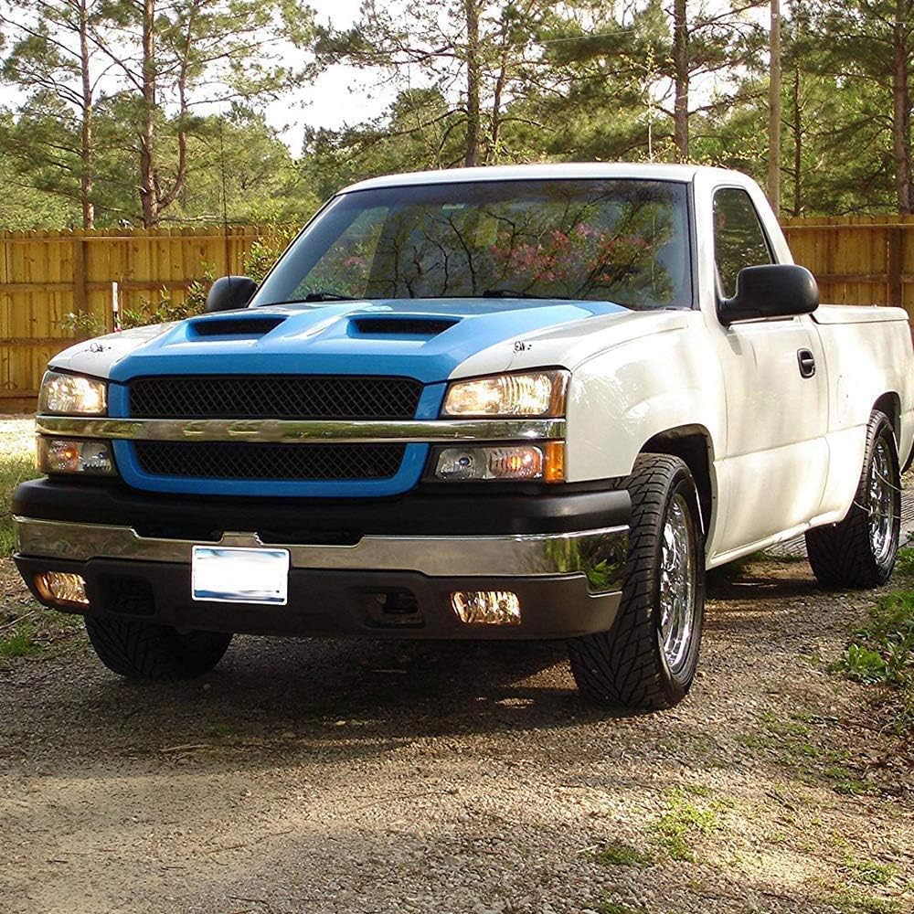 PIT66 Fog Lights, Compatible with 03-06 Chevy Silverado 1500 2500 3500 HD Models/03-06 Avalanche 1500 2500(Fit No Cladding only)/07 Silverado 1500 2500 3500 Left/Right Smoky Lens