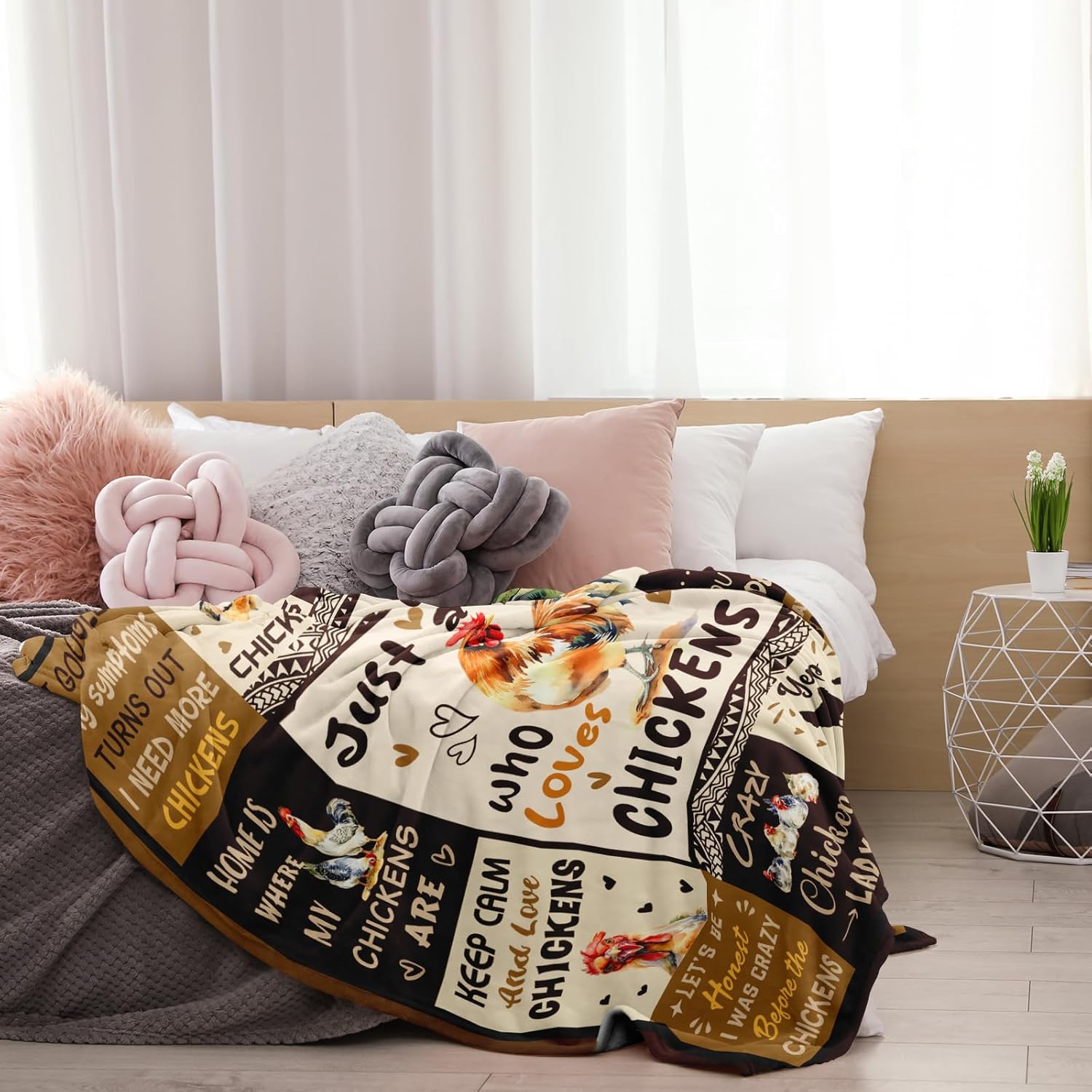Chicken Gifts for Women/Chicken Lovers, Chick Themed Gifts, Chick Lover/Lady/Mom Presents Throw Blanket 50"x60" - Image 5