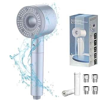 高圧シャワーヘッド節水ファインウォーターフロー　ブルー　青 高圧シャワーヘッド節水ファインウォーターフロー ブルー 青