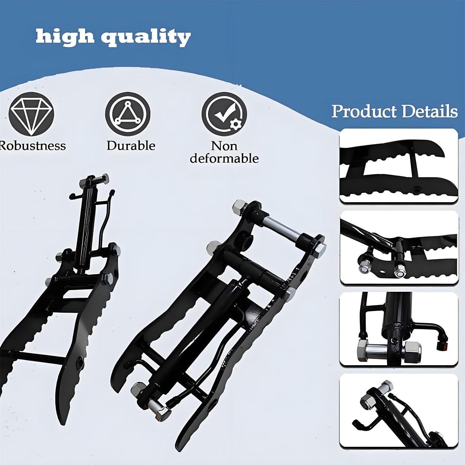 Robuste Hydraulische Greifklaue Für Minibagger – 1-Loch-/3-Loch-Baggerdaumen Inkl. 2 Hydraulikschläuchen Und Schrauben – Multifunktionale Zusatzklemme Für Baggerlöffel Threeholethumbclip