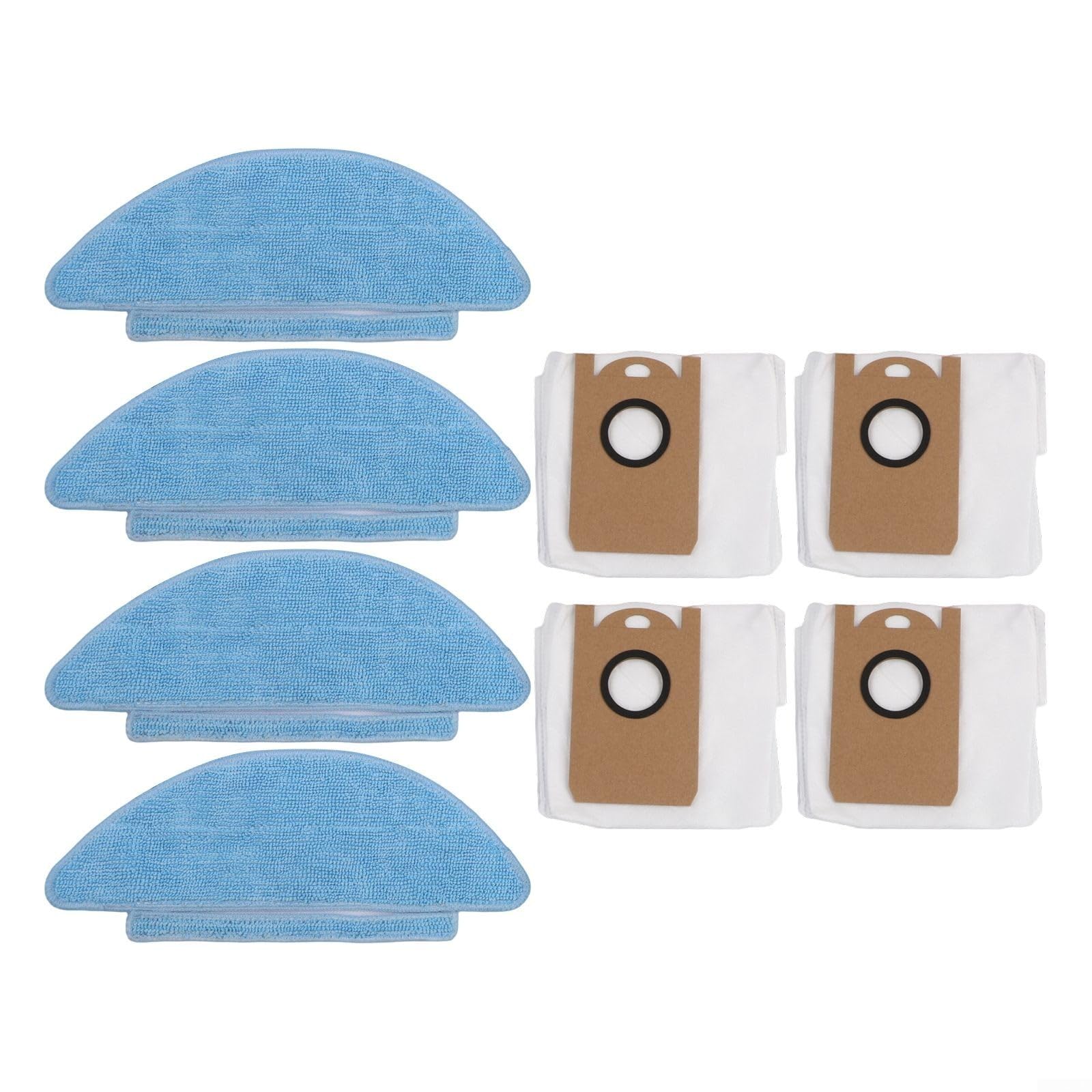 Tikom / Lubluelu L9000 SL60 Vacuum Replacement Parts — 4 Cleaning Rags & 4 Dust Bags (Vacuum Attachments)