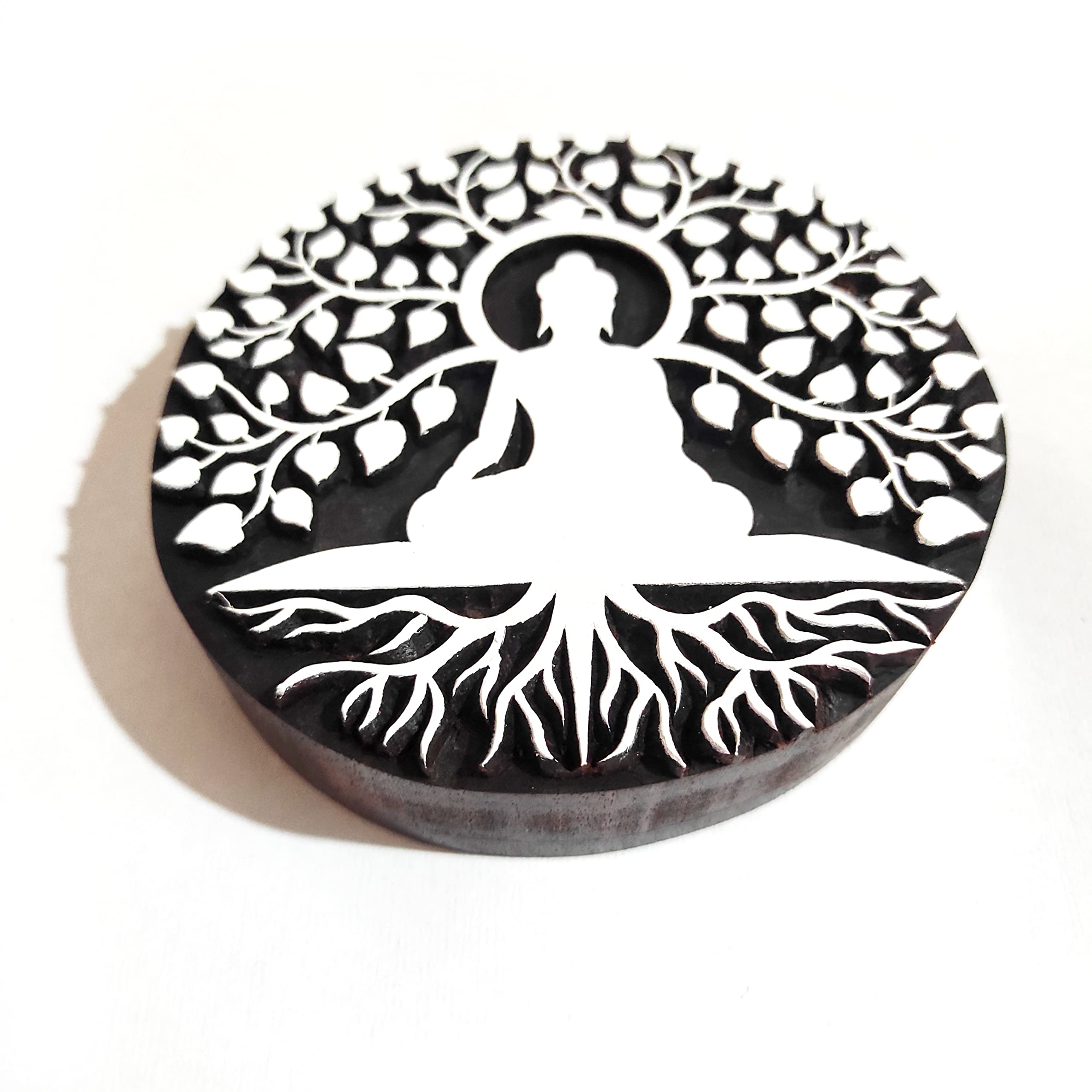 DL carft Wooden Printing Blocks Buddha Design Printing Stamp use for Printing Saree/Kurti/duppata/Paper & Design [ Size 5 inch Big ] (B0B31T4FQL) Amazon Price History, Amazon Price Tracker
