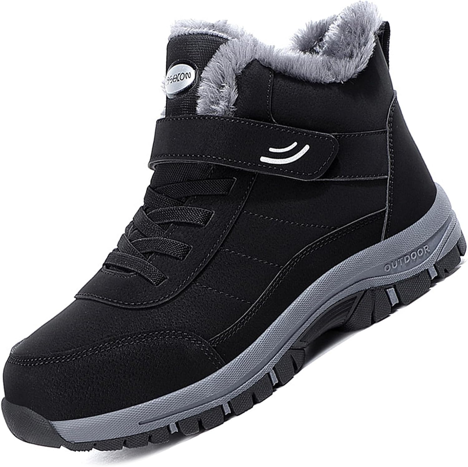 Women's Warm Fur Lined Winter Snow Boots Comfortable Waterproof Anti-Slip Adjustable Ankle Booties Outdoor Hiking Walking Trekking Shoes
