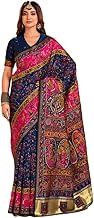 Pandadi Saree Pashmina Silk Kashmiri Weaving Pallu Saree With Unstitched Blouse Piece
