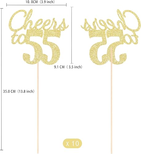 Miniatura 156 de Gexolenu Cheers to 40, paquete de 10 centros de mesa de cumpleaños de 40 cumpleaños con purpurina de color oro rosa de doble cara para mesas