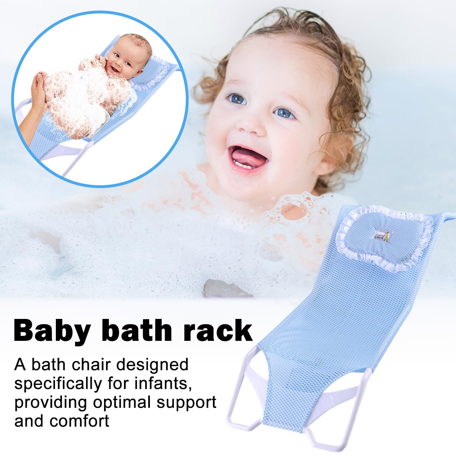 Supporto da Bagno per Bambini Lettino da Doccia Antiscivolo in Mesh Comodo