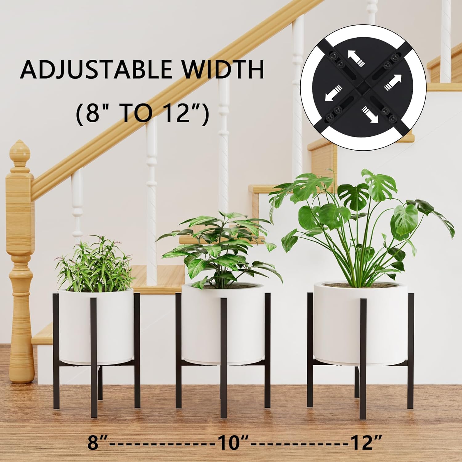 Jeackcelle 2 Set Adjustable Plant Stand - Image 3