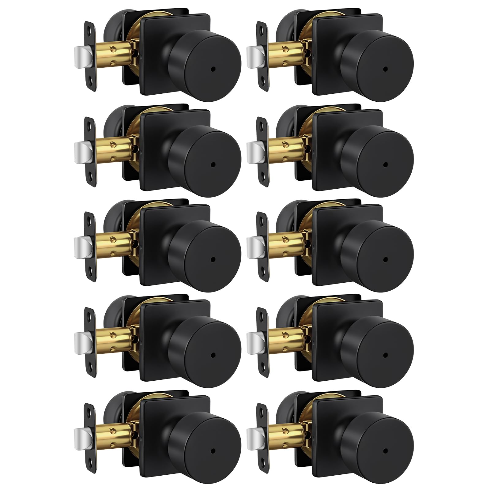 Haidms Black Interior Door Knobs - 8 Pack -22 Haidms Black Interior Door Knobs - 8 Pack -22