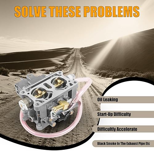 Miniatura 5 de RANSOTO Carburador 15003-2766 compatible con Kawasaki Mule 2001-2008 3000 3010 3020 con kit de reparación que reemplaza 11060-2477 11060-2478